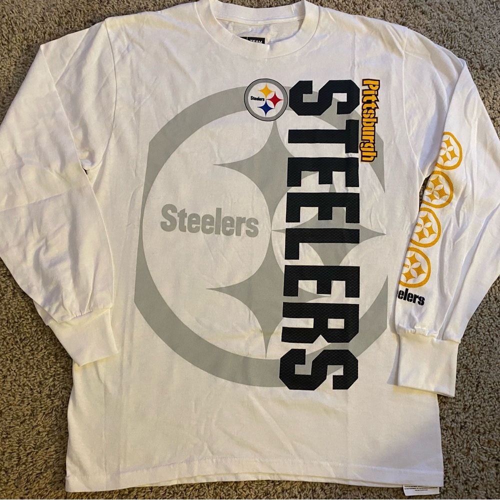 Steelers Size Medium Mens Fan T-Shirt Long Sleeve